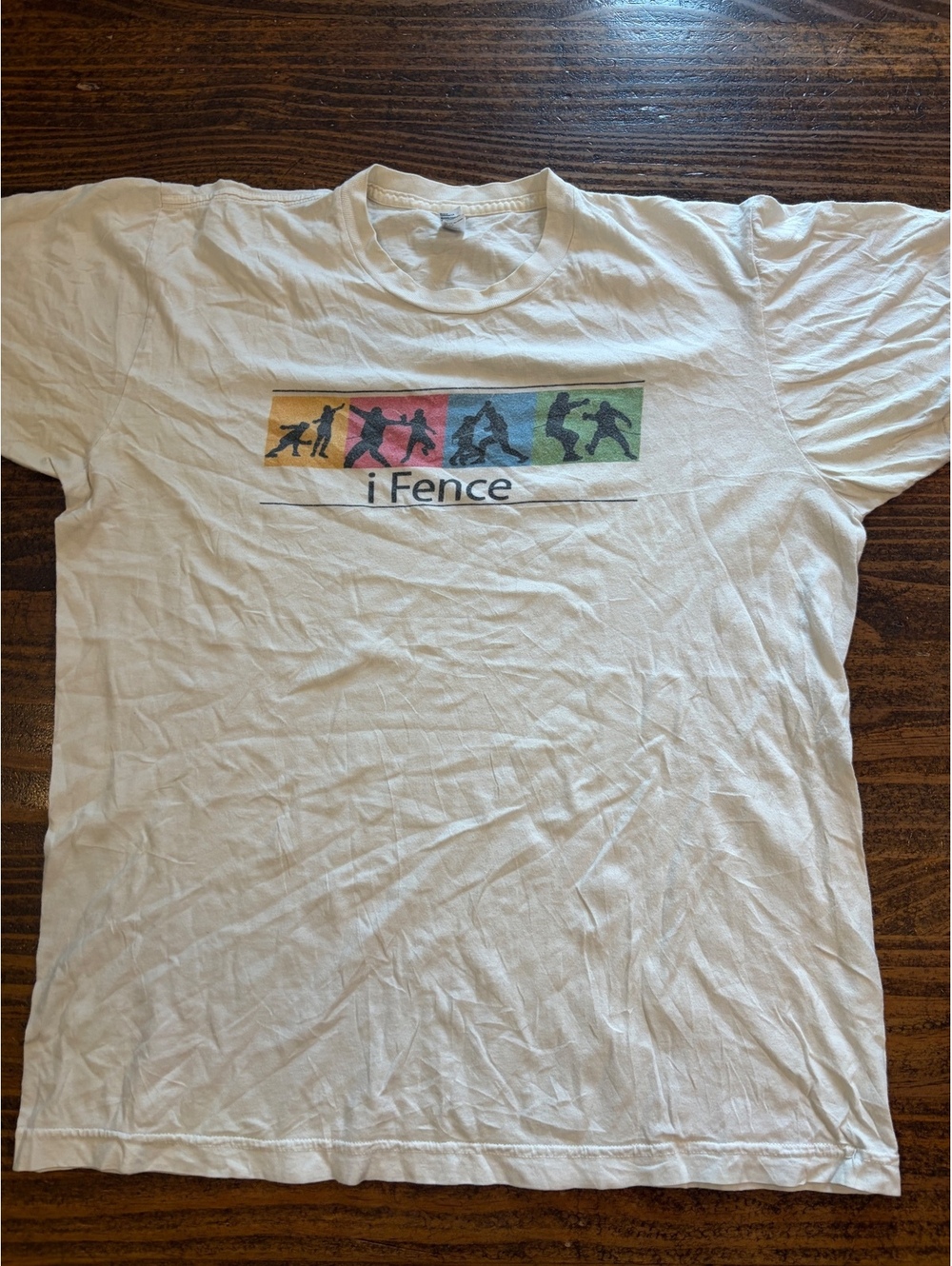 American Apparel i Fence Graphic T-Shirt Medium